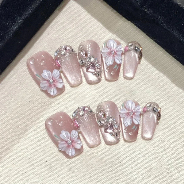 Handmade Pink Diamond Garden (Square, Medium)