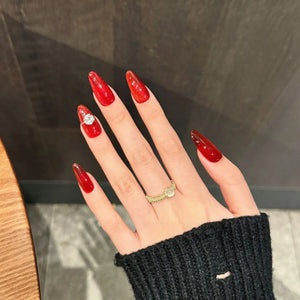 Handmade Ruby Diamond Cat Eye (Square, Short)