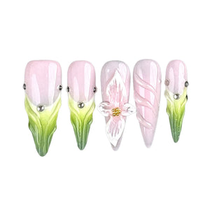 Handmade Green Fairy Pastel (Almond, Long)
