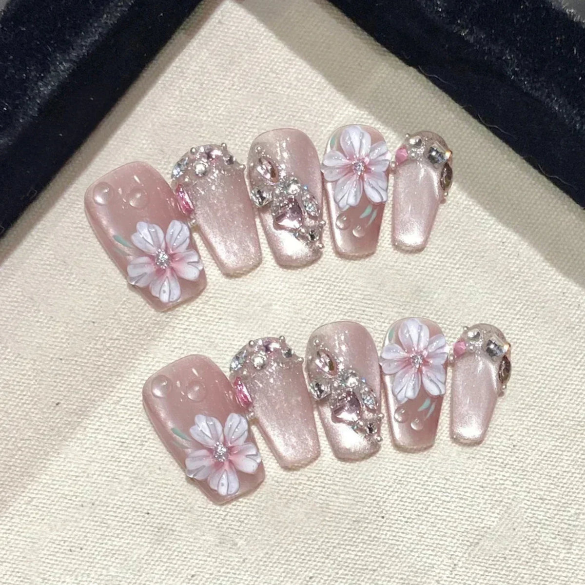 Handmade Pink Diamond Garden (Square, Medium)