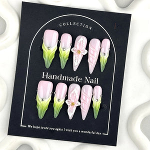 Handmade Green Fairy Pastel (Almond, Long)