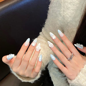 Handmade Light Blue Bear Claws (Almond, Medium)