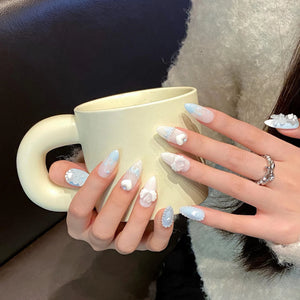 Handmade Light Blue Bear Claws (Almond, Medium)