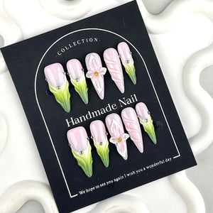 Handmade Green Fairy Pastel (Almond, Long)
